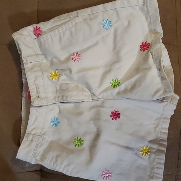 Kid's J.Khaki 4T Cream Floral Khaki Shorts - Picture 2 of 3